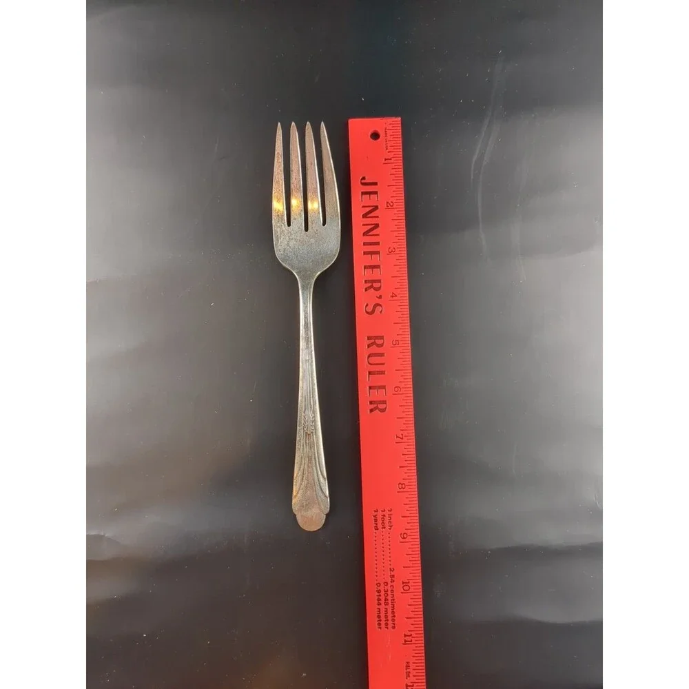 Vintage Monroe Silver Co Silverplate Silver Plate Antique‎ Serving Fork 8 3/8